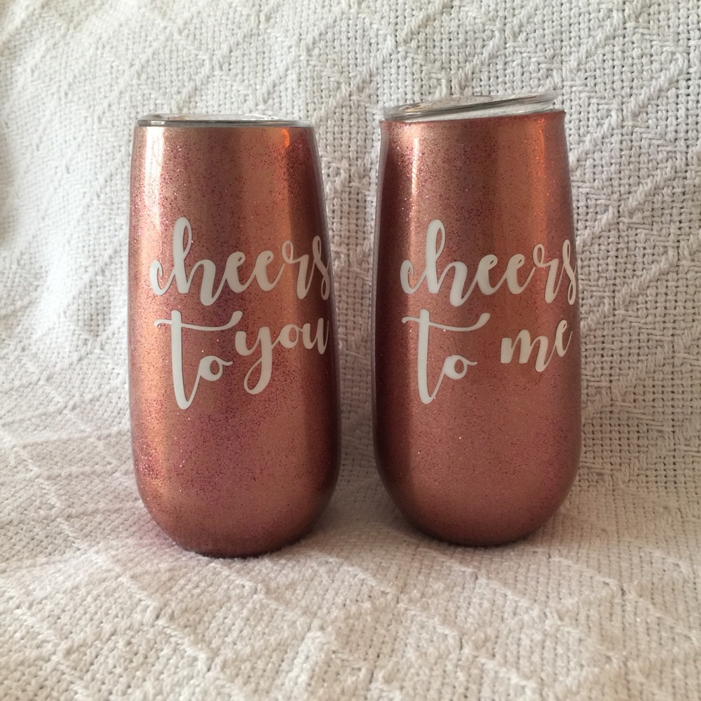 Custom champagne tumblers with lid - Picture 6 of 7